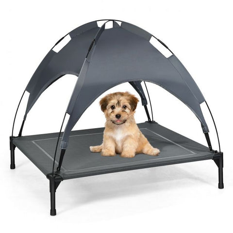 Elevated Pet Bed with Detachable Canopy