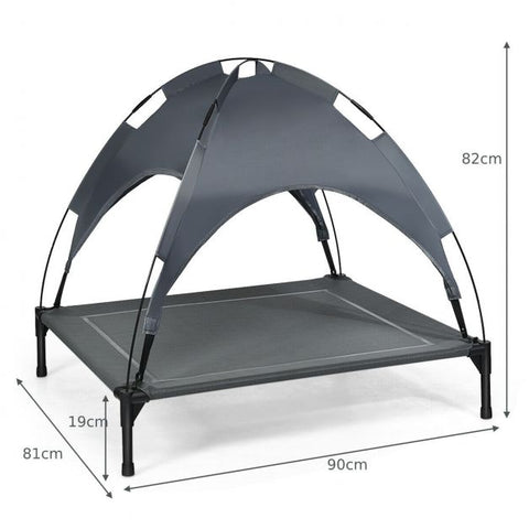 Elevated Pet Bed with Detachable Canopy