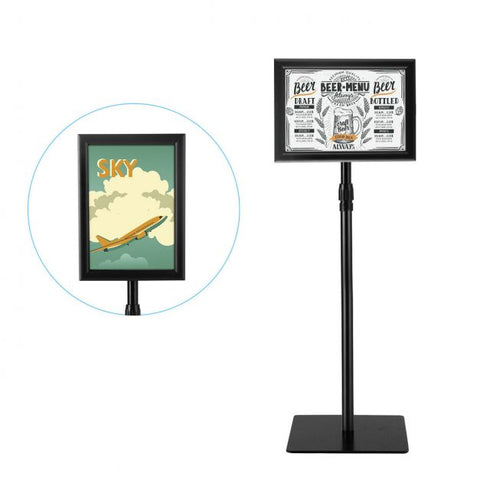 Adjustable A4 Pedestal Display with Protective Covering