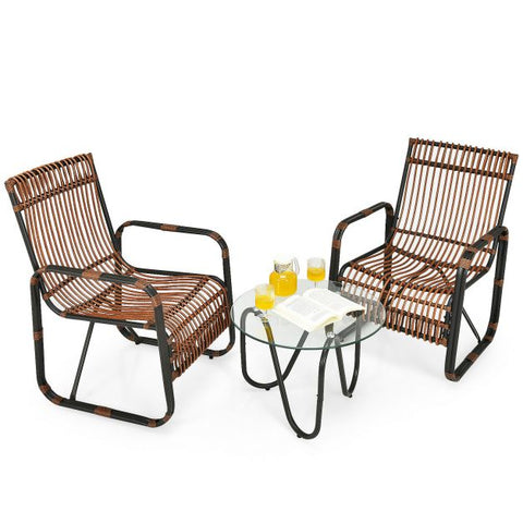 Essential Garden Wicker Furniture Set with Coffee Table