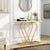 Stylish and Elegant Console Table with Golden frame and Geometric Design