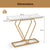 Stylish and Elegant Console Table with Golden frame and Geometric Design