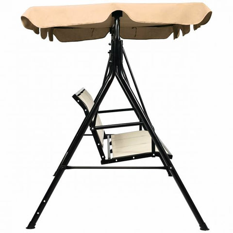 Summer Garden 3 Seater Swing Chair with Steel Frame and Adjustable Canopy