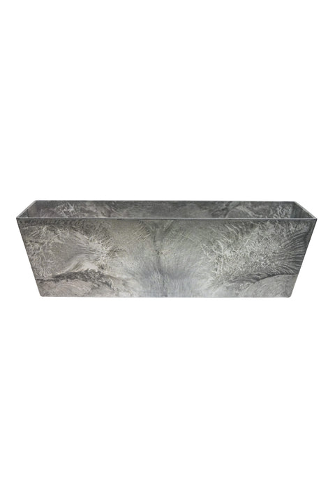 Lightweight Stone Composite Planter with Drainage System in Grey