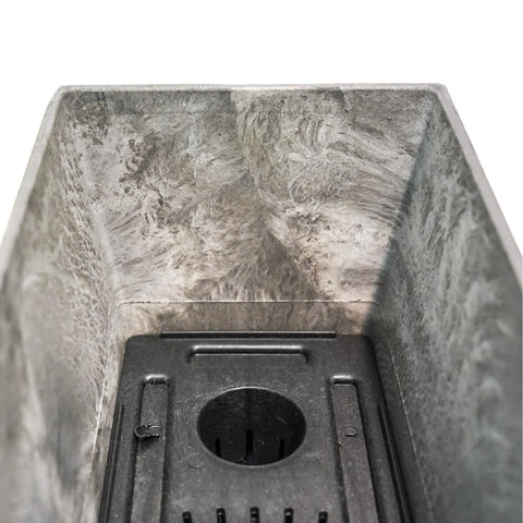 Lightweight Stone Composite Planter with Drainage System in Grey