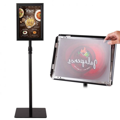 Adjustable A4 Pedestal Display with Protective Covering