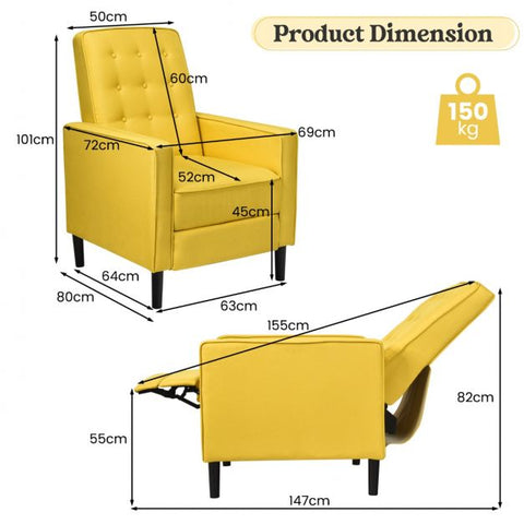 Royal Highbacked Armchair with Extendable Footrest