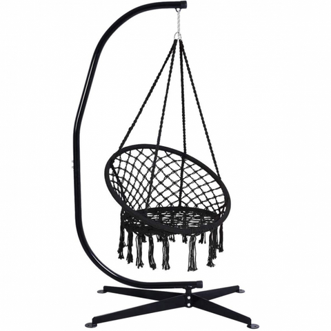 Fairy Hanging Swing Chair with Metal Rings