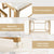 Elegant Multi-Function Entryway Table with Golden Frame and Faux Marble Table Top