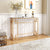 Elegant Multi-Function Entryway Table with Golden Frame and Faux Marble Table Top