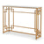 Elegant Multi-Function Entryway Table with Golden Frame and Faux Marble Table Top