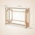 Elegant Multi-Function Entryway Table with Golden Frame and Faux Marble Table Top