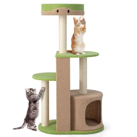 5-Layer Cat Tree Tower A Purr-fect Blend of Comfort and Entertainment