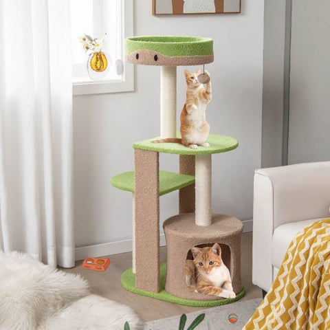 5-Layer Cat Tree Tower A Purr-fect Blend of Comfort and Entertainment