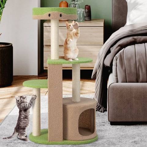 5-Layer Cat Tree Tower A Purr-fect Blend of Comfort and Entertainment