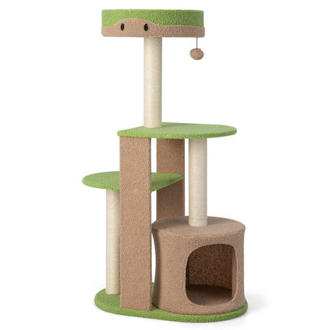 5-Layer Cat Tree Tower A Purr-fect Blend of Comfort and Entertainment