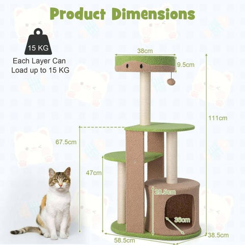 5-Layer Cat Tree Tower A Purr-fect Blend of Comfort and Entertainment