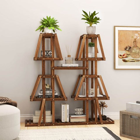 Garden Wooden Multipurpose Large Capacity 5 Tier Plant Rack