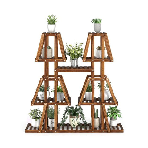 Garden Wooden Multipurpose Large Capacity 5 Tier Plant Rack