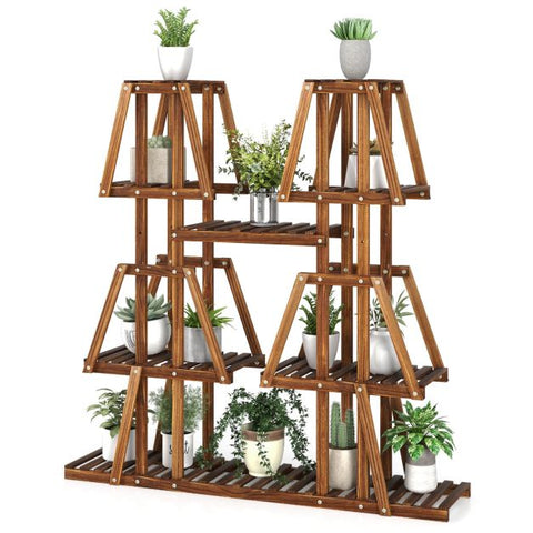 Garden Wooden Multipurpose Large Capacity 5 Tier Plant Rack