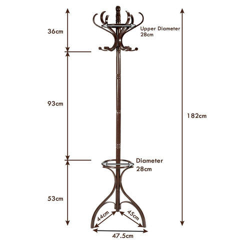 Practical Coat Rack with 360° Rotating Top and Stable Design