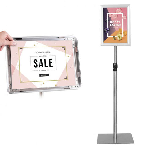 Adjustable A4 Pedestal Display with Protective Covering