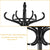 Elegant Classic Style Coat Rack with 12 Hooks and Umbrella Holder In Black