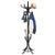 Elegant Classic Style Coat Rack with 12 Hooks and Umbrella Holder In Black