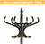 Elegant Classic Style Coat Rack with 12 Hooks and Umbrella Holder In Black