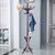Elegant Classic Style Coat Rack with 12 Hooks and Umbrella Holder In Black