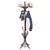 Elegant Classic Style Coat Rack with 12 Hooks and Umbrella Holder In Black