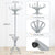 Elegant Classic Style Coat Rack with 12 Hooks and Umbrella Holder In Black