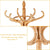 Elegant Classic Style Coat Rack with 12 Hooks and Umbrella Holder In Black