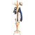 Elegant Classic Style Coat Rack with 12 Hooks and Umbrella Holder In Black