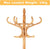 Elegant Classic Style Coat Rack with 12 Hooks and Umbrella Holder In Black
