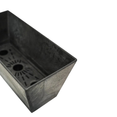 Lightweight Stone Composite Planter with Drainage System in Black