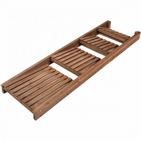 Patio Multi-Functional Folding Wooden Display Stand in Dark Brown