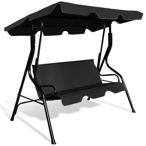 Summer Garden 2 Seater Swing Chair with Heavy-Duty Steel Frame and Canopy
