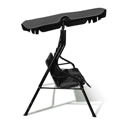 Summer Garden 2 Seater Swing Chair with Heavy-Duty Steel Frame and Canopy