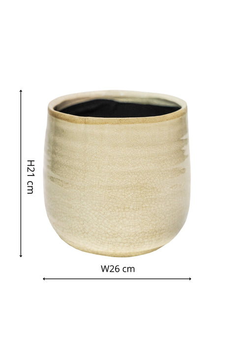 Rustic style Waterproof Planter with Elegant Glaze Finish