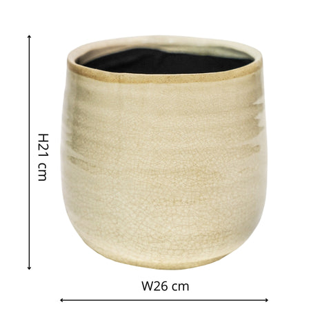 Rustic style Waterproof Planter with Elegant Glaze Finish