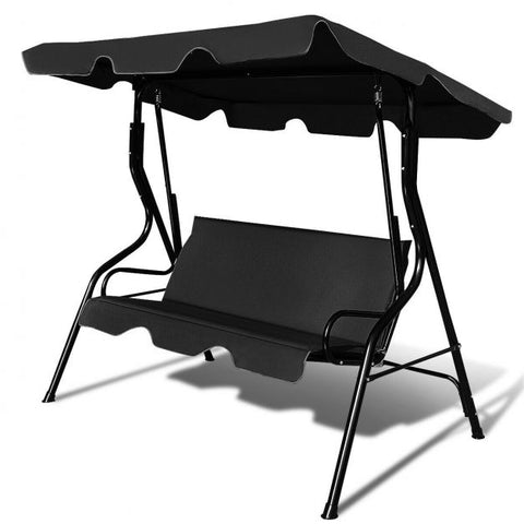 Summer Garden 2 Seater Swing Chair with Heavy-Duty Steel Frame and Canopy