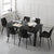 Practical Dining Table with Capacity of 6-8 People in Black