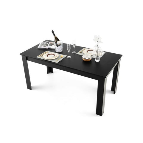 Practical Dining Table with Capacity of 6-8 People in Black