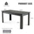 Practical Dining Table with Capacity of 6-8 People in Black
