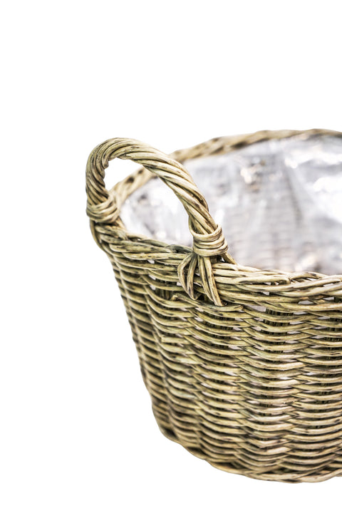 Rustic style Versatile Polyrattan Plant Basket