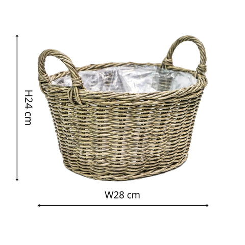 Rustic style Versatile Polyrattan Plant Basket