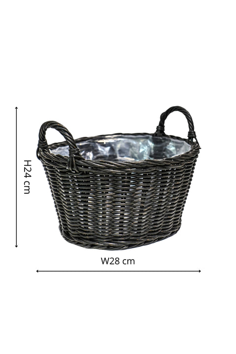 Rustic style Versatile Willow Polyrattan Plant Basket