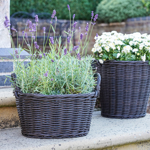 Rustic style Versatile Willow Polyrattan Plant Basket