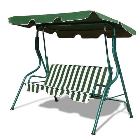 Summer Garden 2 Seater Swing Chair with Heavy-Duty Steel Frame and Canopy